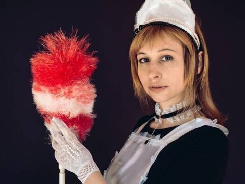 Joyce en haar vriend doen aan rollenspellen