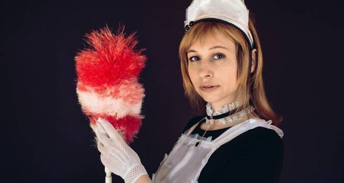 Joyce en haar vriend doen aan rollenspellen
